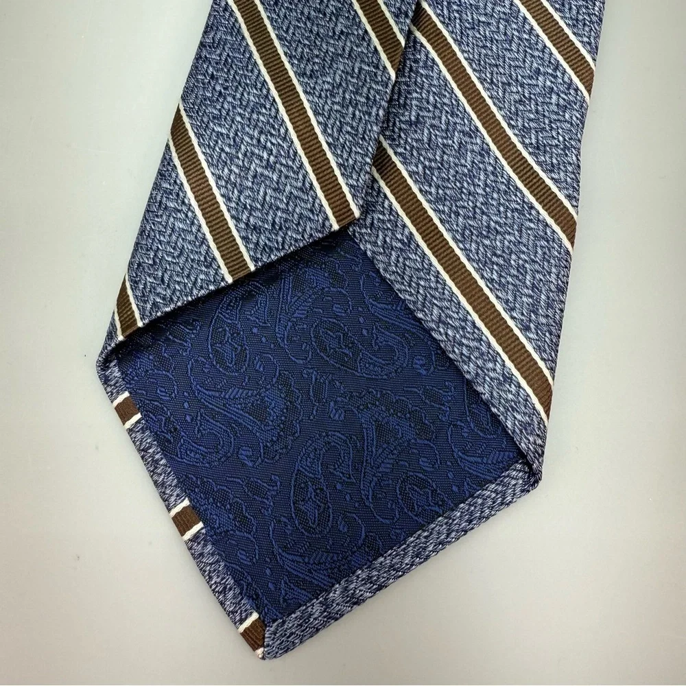 NWT Tom James Executive Collection  100% Silk Striped Necktie